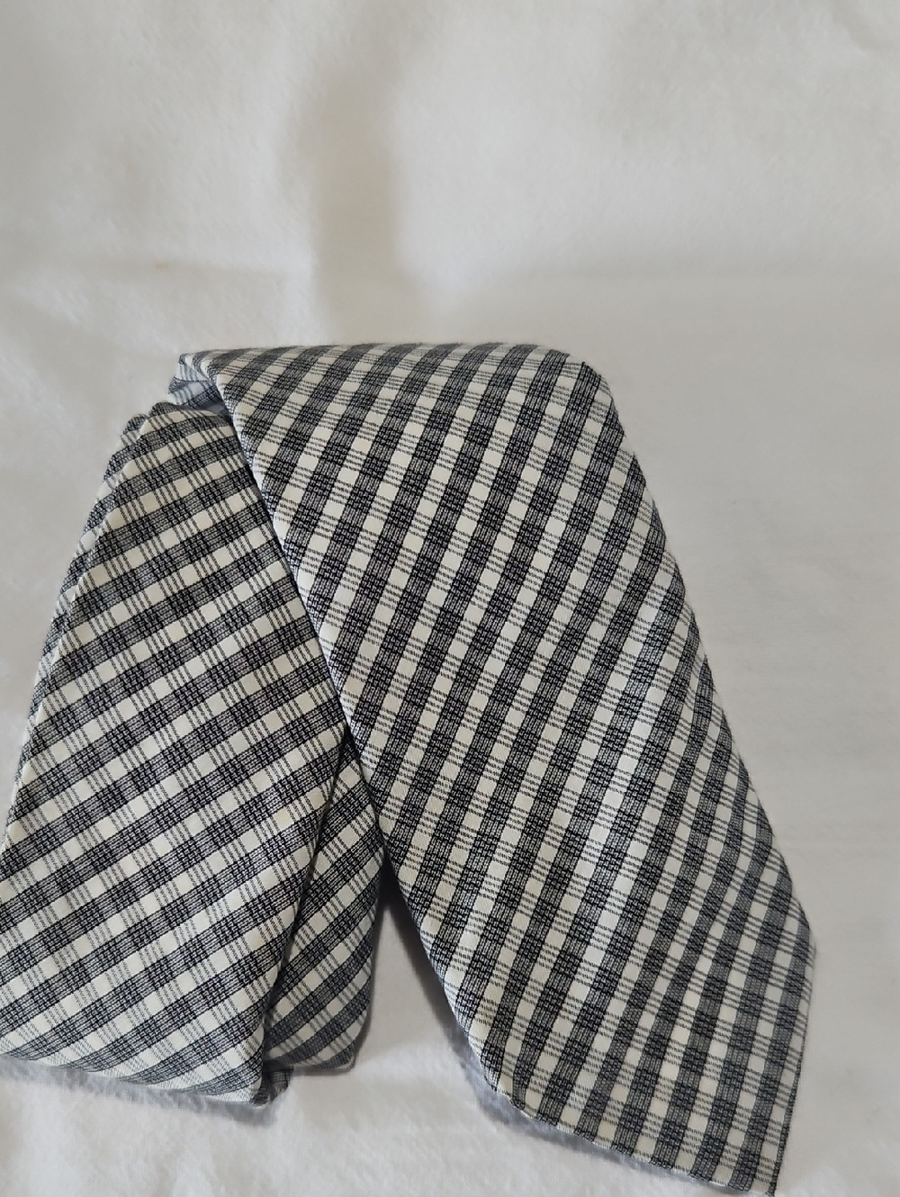Theory Black and White Checkered Men's Tie